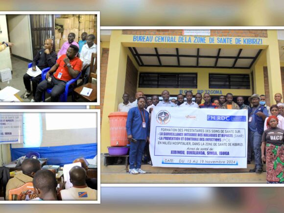 Formation sur la surveillance intégrée des maladies et riposte  et  briefing sur le contrôle des infections dans la zone de santé de Kibirizi